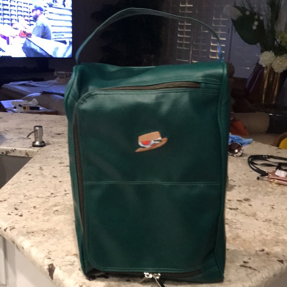 Teal Green Man or woman Tote Bag with Hat Patch